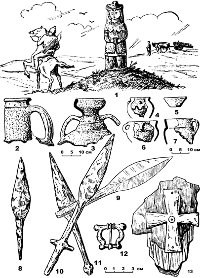 Рис. 25. Долгоруковская яйла и Красные пещеры в средневековое время.