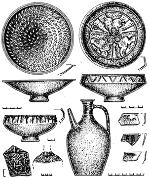 Керамика из раскопок в атриуме. Рис. В. Сидоренко.