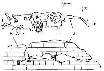 Рис.27 План и разрез пещер Гугерджин и Бинбаш